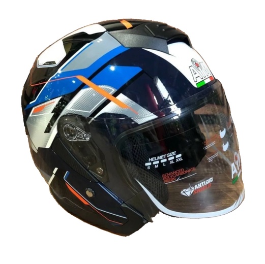Шлем AiM JK526 Blue/Red/Black, S pitbikemarket.ru
